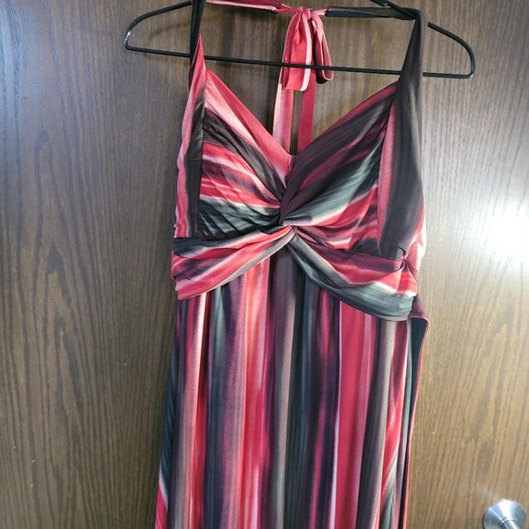 Maurices Striped Max Dress Plus Size 1 - Picture 1 of 8